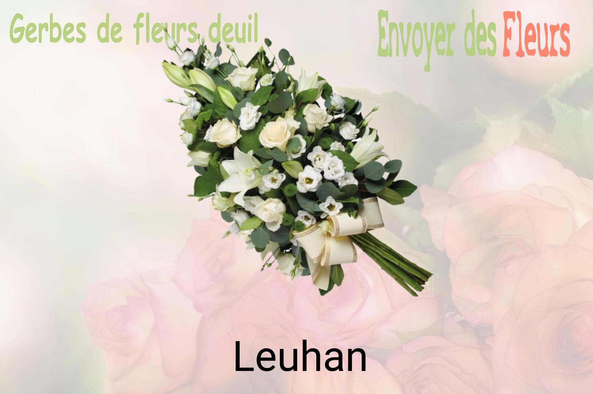 Gerbe de fleurs de deuil livrée à Leuhan